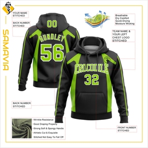 Sudadera con capucha sublimada con estampado personalizado de SAMAVIA, Sudadera con capucha de poliéster transpirable para deportes y ropa informal - Product Image 2