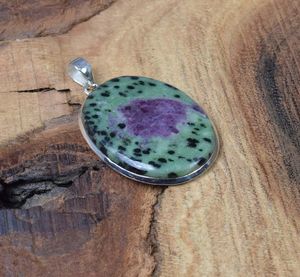 Rubí Zoisite 925 plata esterlina piedra preciosa hecho a mano diseñador colgante joyería fina colgantes y dijes para mujeres - Product Image 2