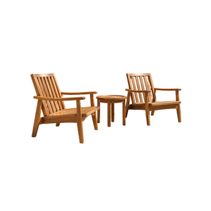 Conjunto de Sillas de Jardín de Madera de Teca Sólida con Mesa de Centro a Juego para Patio, Jardín, Hotel, Resort - Product Image 1
