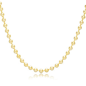 Collar de Cadena Turco Hecho a Mano en Plata de Ley 925 con Baño de Rodio y Diseño de Bolas de 3mm - Product Image 2