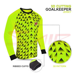 Ensembles de maillots de gardien de but de football à manches longues pour hommes en gros, logo personnalisé, nom de l'équipe, 100% polyester, vêtements de sport confortables - Product Image 6