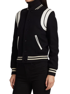 Nouvelles vestes universitaires personnalisées OEM en gros, vestes vierges respirantes, grande taille, veste pour homme et femme, veste en laine et en cuir - Product Image 5