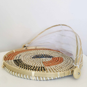 Tự Nhiên Cỏ Biển Bao Gồm Thực Phẩm Handmade Cỏ Biển Gấp Bao Gồm Raffia Rơm Phục Vụ Khay Với <span class=keywords><strong>Net</strong></span> - Product Image 2
