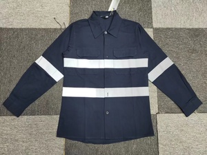 Construcción Ropa reflectante Personalizado Hi Vis Manga larga Seguridad vial Color azul marino Ropa DE TRABAJO Polos - Product Image 2