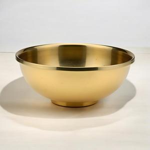 Haute qualité coréen rond doré en acier inoxydable saladier cuisine Restaurant métal fruits légumes outils - Product Image 5