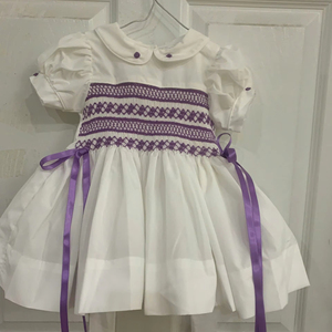 Handmade Smocked Soft Linen Dress for <b>Baby</b> Girls Casual Style for Toddler's <b>First</b> Birthday OEM Made in Vietnam - Product Image 1