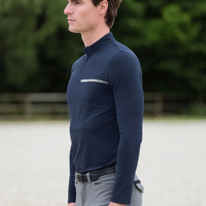 Chemise d'équitation à manches longues pour homme, tissu léger et rafraîchissant, respirant, couche de base pour l'entraînement en écurie, personnalisable - Product Image 6