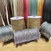 Cordon en polyester tressé élastique et durable, respectueux de l'environnement, avec embout en plastique pour vêtements, textiles de maison et accessoires de chaussures