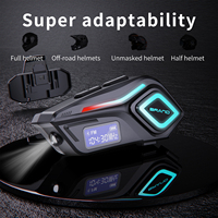 Auriculares Bluetooth para Casco de Motocicleta con Asistente de Voz, Radio FM, Intercomunicador Impermeable, Comunicación, Música, Llamadas, Manos Libres