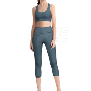 Conjunto de Yoga para Mujer, Diseño Único, Fabricación Pakistaní, Poliéster Transpirable, Logotipo Frontal, Cierre Elástico en la Cintura, Uso en Exteriores, Estampado - Product Image 1