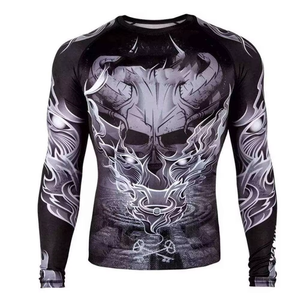 Camiseta de compresión (Rash Guard) personalizada al por mayor para hombre para BJJ Jiu Jitsu MMA Jiujitsu - Product Image 1