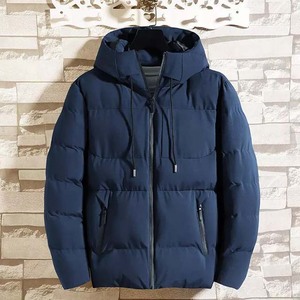 Chaquetas acolchadas con capucha de color negro Ropa de hombre Chaquetas de hombre de calle principal de Pakistán Diseño de servicio OEM Poliéster personalizado - Product Image 3