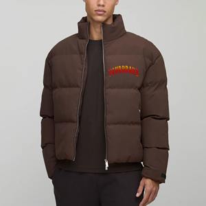 เสื้อแจ็คเก็ตขนเป็ดฤดูหนาวสำหรับผู้ชายเสื้อโค้ทกันน้ำมีซิปไซส์ใหญ่แวววาวเสื้อโค้ทฤดูหนาวออกแบบโลโก้ได้ตามต้องการ - Product Image 6