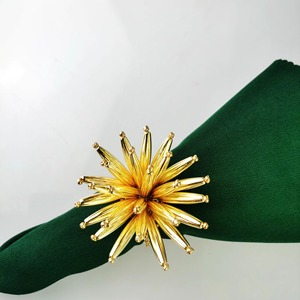 Vente chaude Fantastique Table Top Or Fleur Serviette Anneau À La Main Décoration Porte-Serviettes - Product Image 4
