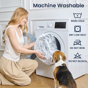 Factory Direct Sale Washable Warm Cat <strong>Bed</strong> Cozy Anti-Anxiety Round Fluffy Calming <strong>Donut</strong> Pet <strong>Dog</strong> <strong>Bed</strong> - Product Image 3