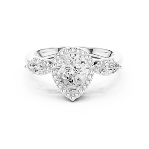 Dusk <b>locket</b> jewels Solitaire 18K Gold Ring with Big Stone - Product Image 3