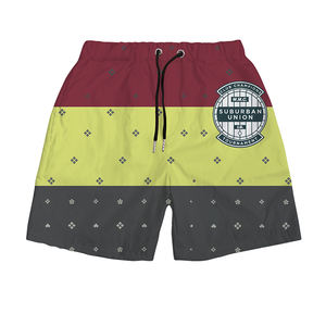 Pantalones Cortos Deportivos de Lona para Hombre, Personalizados OEM, Doble Capa, Sublimados, Transpirables, Cintura Alta con Cordón Ajustable, para Entrenamiento y Fitness - Product Image 1