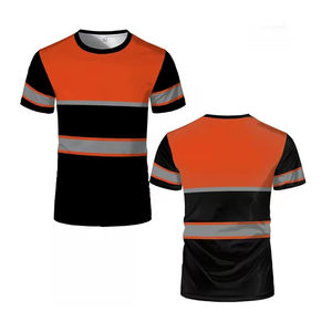 T-shirts de travail à manches courtes à séchage rapide pour les ouvriers du bâtiment, haute visibilité, réfléchissants, vêtements de travail haute visibilité - Product Image 2
