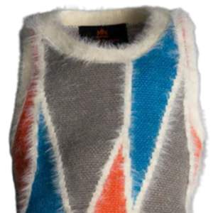 <b>Womens</b> Sleeveless Knit Sweater <b>Vest</b> Geometric Pattern Soft Fuzzy <b>Winter</b> Pullover Top Casual Streetwear - Product Image 3