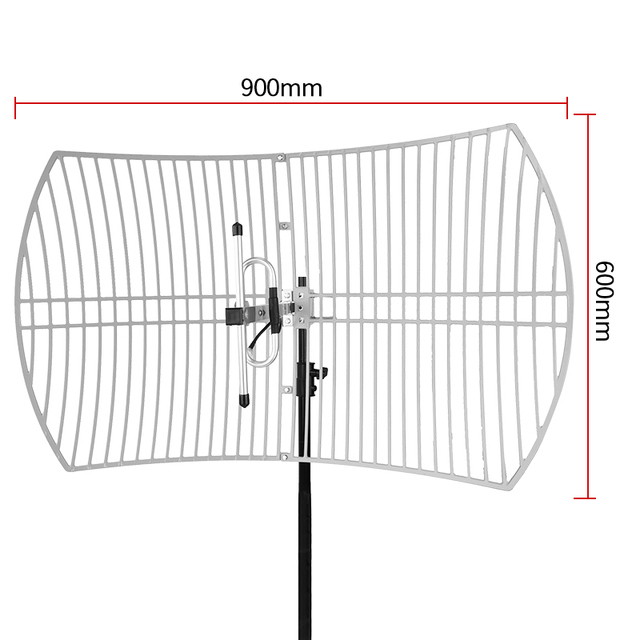 698-3800MHz High Gain WIFI 2G 3G 4G 5G Single Polarized Grid Parabolic Antenna for Signal Amplifier