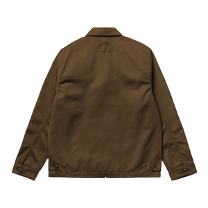 Veste de travail en toile robuste pour homme, coton sergé, col rabattu, poches latérales, fermeture éclair sur le devant, veste de travail pour homme - Product Image 2