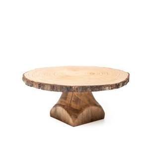 Elegante <span class=keywords><strong>Alzata</strong></span> per <span class=keywords><strong>Torte</strong></span> in Legno Ecologico con Base Larga e Finitura Naturale per Matrimoni, Compleanni e Allestimento Tavoli Dessert - Product Image 4