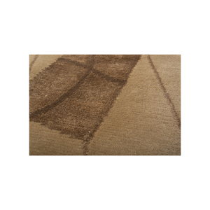 Alfombra de Lana y Seda de Bambú Tejida a Mano Clan AIWB-3048 Beige y Marrón con Patrón Geométrico para Uso Doméstico - Product Image 4