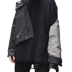 Chaqueta Vaquera Desgastada para Hombre, Estilo Urbano, Talla Grande, de Alta Calidad para Moda Moderna, Uso Diario y Estilo Informal - Product Image 4