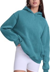 Sudadera con capucha de alta calidad de algodón pesado 100% personalizada para mujer, perfecta para moda urbana y ropa informal - Product Image 4