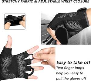 Guantes de Ciclismo de Medio Dedo con Almohadilla de Gel de 5MM para Hombre/Mujer, para Fitness, Ejercicio, Levantamiento de Pesas, Gimnasio, Deportes - Product Image 3