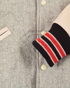 Nouvelle arrivée 2025 veste de baseball à manches en cuir veste d'hiver à manches en cuir patchwork brodé de conception personnalisée de haute qualité - Product Image 6