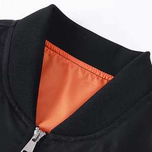 Chaqueta de bombardero de invierno ajustada para hombre hecha a medida 2025 estilo informal de alta calidad con cremallera en el cuello levantado - Product Image 3