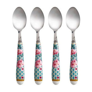 Juego de cubiertos ligeros aptos para lavavajillas de lujo de acero espejado de grado alimenticio con mango de resina rosa para cubiertos de boda de Hotel - Product Image 2