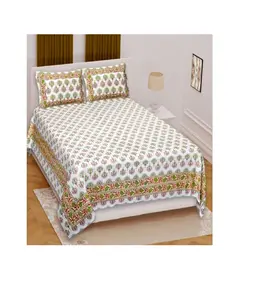 Factory Supplier Hotel Microfiber Bed Sheet Set Printed Flat Bed Sheet from India