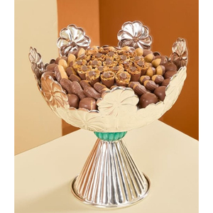 Modern <b>White</b> Polished Metal <b>Chocolate</b> Bowl Creative Antique Design Table Top Serving Bowl for Eco-Friendly Weddings & Events - Product Image 6