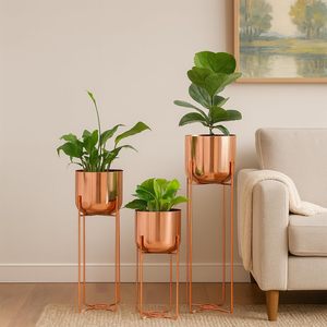indoor plant stand <b>copper</b> plant stand modern plant stand planter with stand metal planter stand indoor planter stand - Product Image 4