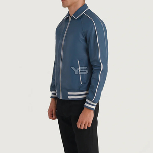 Veste de mode Softshell de style High Street avec fermeture à glissière à col rabattu motif de lettre Service OEM veste teinte unie - Product Image 2