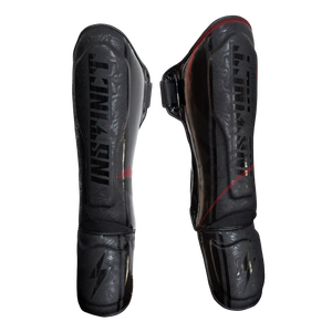 Protège-tibias personnalisés en gros Pro Xtreme pour le Kick Boxing, le Muay Thai, l'entraînement MMA, en cuir synthétique avec mousse IMF - Product Image 1