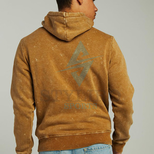 High Quality Custom Streetwear Winter Mens Acid Wash Vintage Oversized Heavyweight Cotton Fleece Eco-Friendly Hoodies - Product Image 2