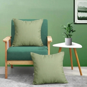 Housse de coussin en toile 100% coton, vert sauge, carrée, de qualité supérieure, pour canapé, hôtel, maison - Product Image 4