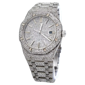 New Sale Trending Sport Stainless Steel <b>Wrist</b> <b>Watch</b> studded Moissanite Diamonds <b>Mens</b> Fashion Arrival Hip Hop Exclusive Designer - Product Image 2