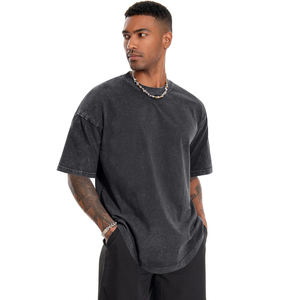 Camiseta con Estampado Gráfico Lavado al Ácido, Estilo Vintage, Corte Holgado, Lavado Mineral, Top de Moda Urbana - Product Image 4