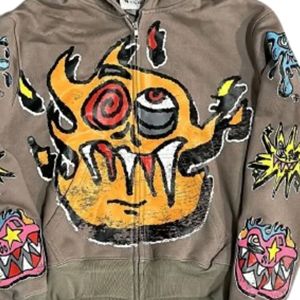 Sudaderas con capucha con cremallera de gran tamaño de algodón 100% de peso pesado para hombre con bolsillo para invierno Opciones de impresión personalizadas de alta calidad - Product Image 2