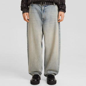 Best Quality Unwashed Slim Fit High Street Button Fly Men's <b>Jeans</b> Hot Selling <b>Elastic</b> Mid-Waist Denim Pants Plus Size Knitted - Product Image 1