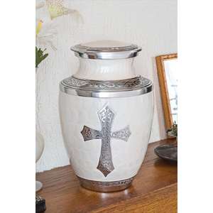 Cadeau funéraire chrétien urnes de crémation en métal urne en métal faite à la main bien-aimés adultes cendres d'animaux souvenir urne de crémation à vendre - Product Image 2