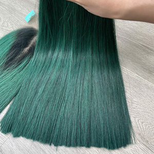 LINU Cabello Humano Vietnamita Virgen Verde Oscuro con Encaje Frontal y Parte en U, 250% de Densidad, HD Transparente para Base de Encaje - Product Image 2