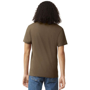 Custom Slim Fit <b>Jersey</b> Crewneck T-Shirt in Beige Print V Neck T-Shirt - Product Image 2