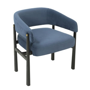 Elegant Velvet <b>Dining</b> <b>Chair</b> With Solid <b>Wood</b> Frame And Metal Accents Comfortable Upholstered Seating For Modern Home Restaurant - Product Image 5