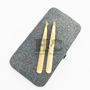 Nouvelle pince à sourcils durable en acier inoxydable solide sourcils pince à épiler tondeuse or Rose sourcil pince à épiler Logo gratuit vison - Product Image 4