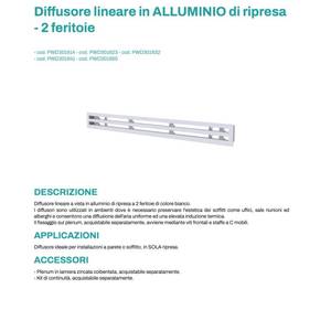 Difusor de Aroma Lineal de Aluminio de 2 Ranuras Tecnosystemi para Retorno y Dispersión de Aromas - Product Image 1